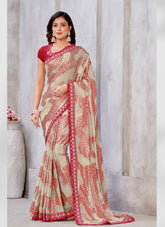 Saree in Red Color Looking Graceful